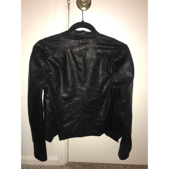 EUC BCBG Dakota Black Moto Style Jacket, Size S - Picture 5 of 6